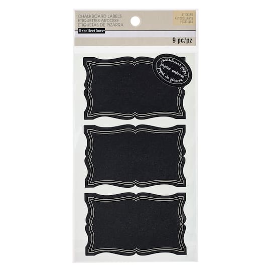 12 Packs: 9 ct. (108 total) Rectangular Chalkboard Labels by Recollections™